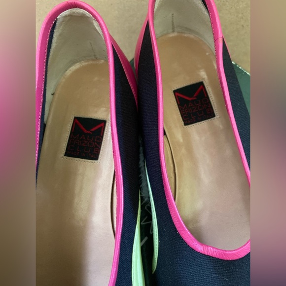 Vintage 80s Maud Frizon Club colorblock flats shoes 37/6.5 with box - Picture 3 of 10